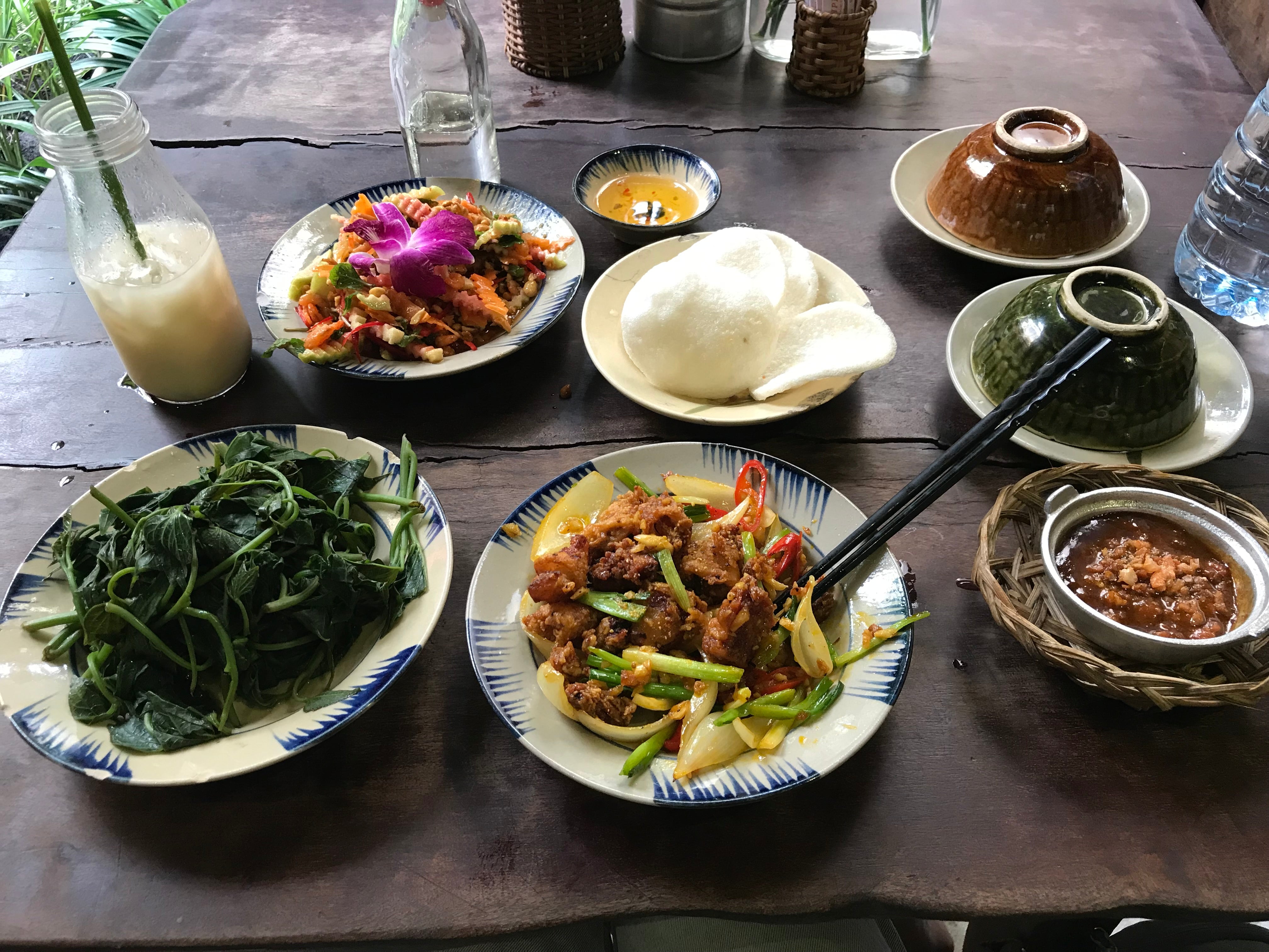 Table of Vietnamese Lunch Food